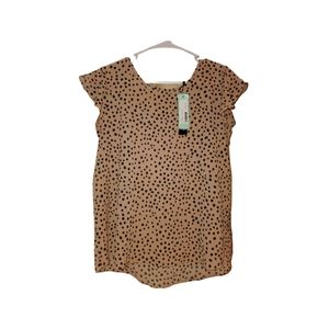 Paper Moon flutter sleeve top with keyhole in Large